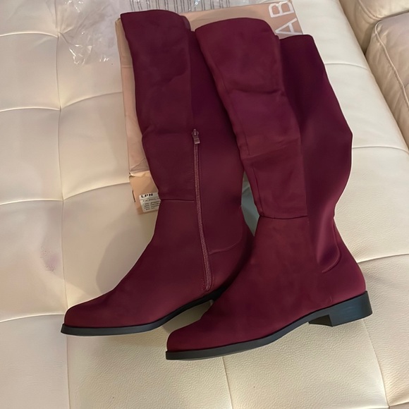 NWT Justfab Flat Boots, Tinsley, Cordovan, 8.5 - Picture 1 of 6